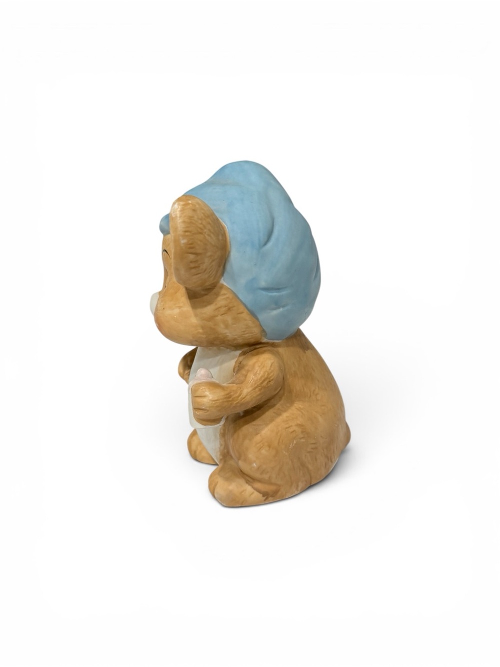 Vintage Porcelain Sleepy Mouse Night Light – Nursery Lamp with Blue Hat - Picture 5 of 17
